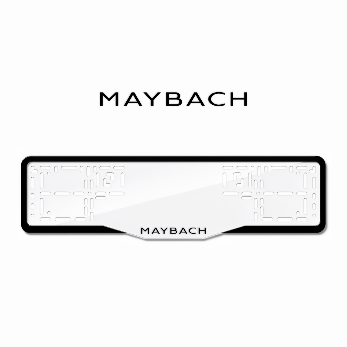 Cadres de plaque d'immatriculation Maybach - Noir - GLASS