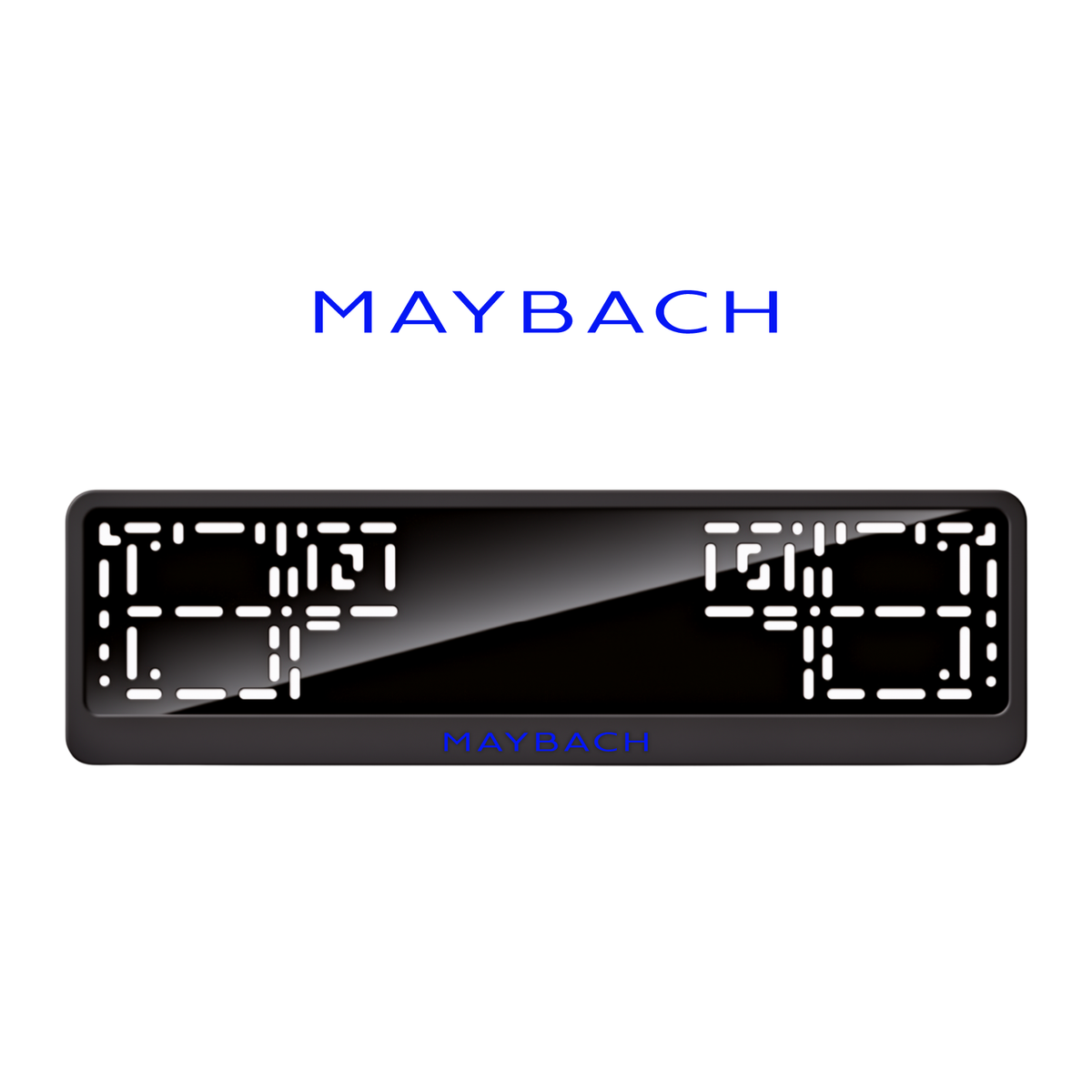 Cadres de plaque d'immatriculation Maybach - Bleu - CLASSIC