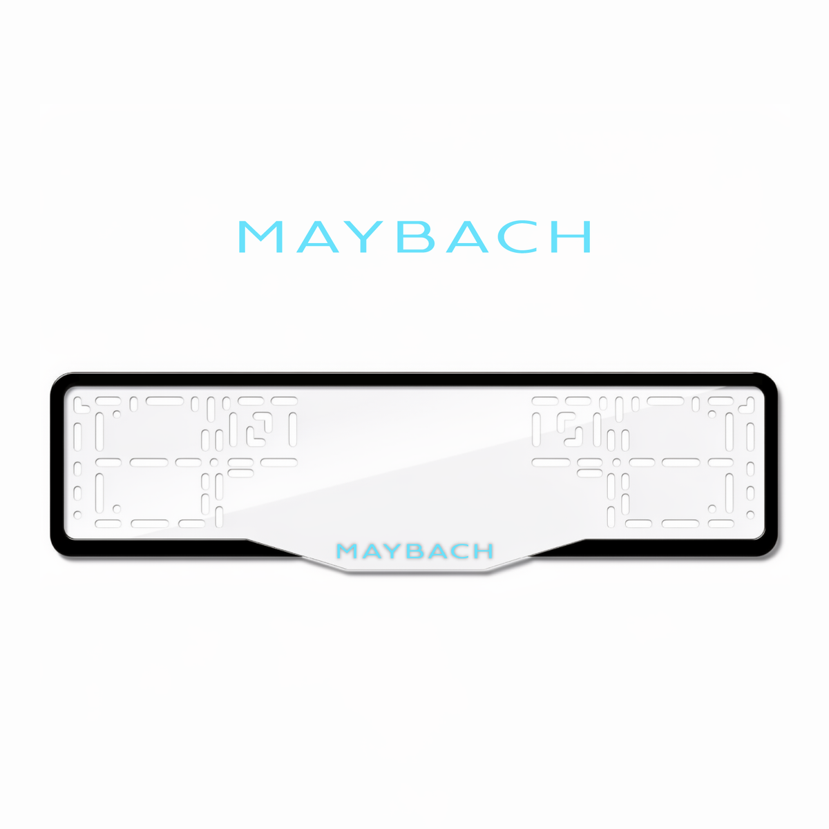 Cadres de plaque d'immatriculation Maybach - Bleu Tiffany - GLASS