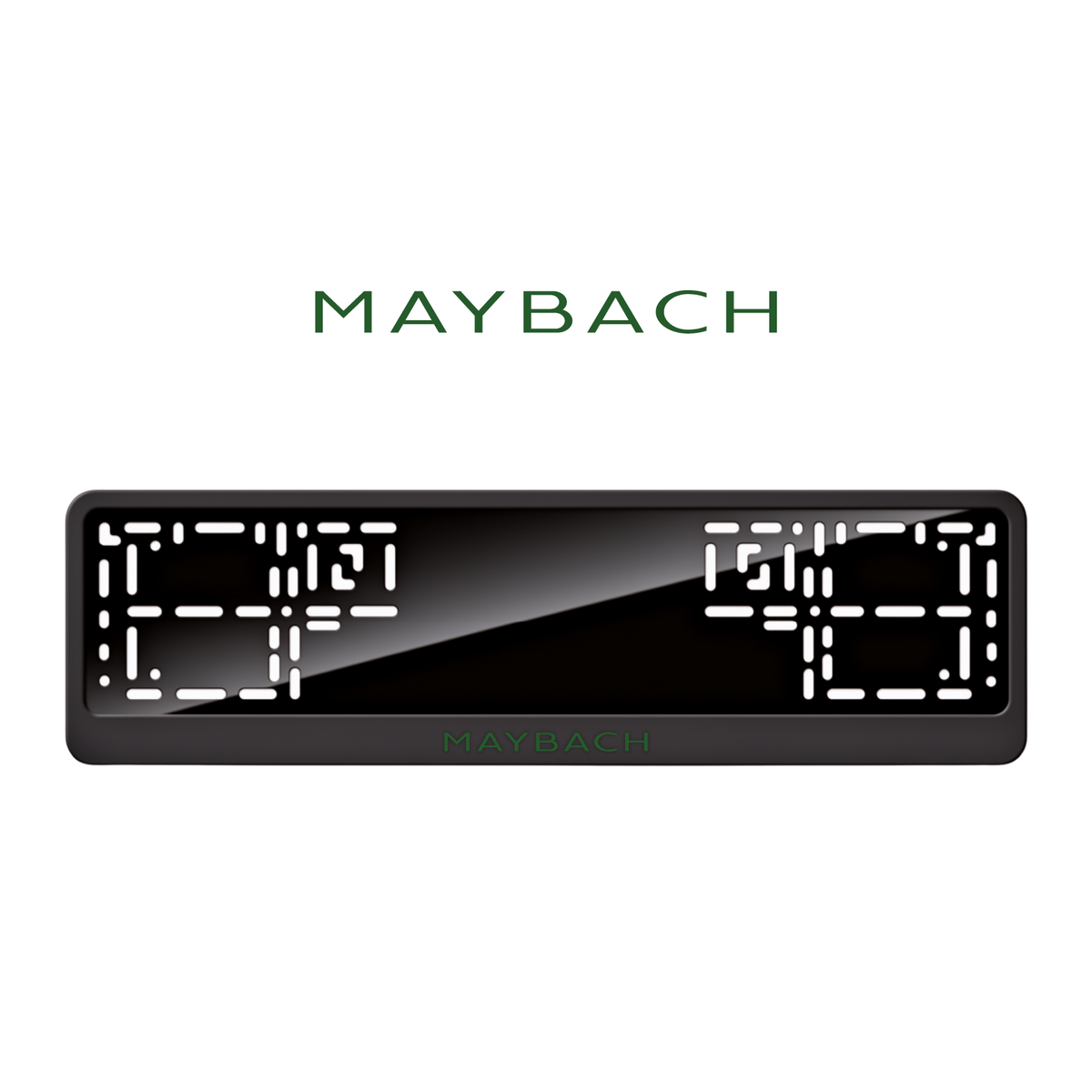 Cadres de plaque d'immatriculation Maybach - Vert - CLASSIC