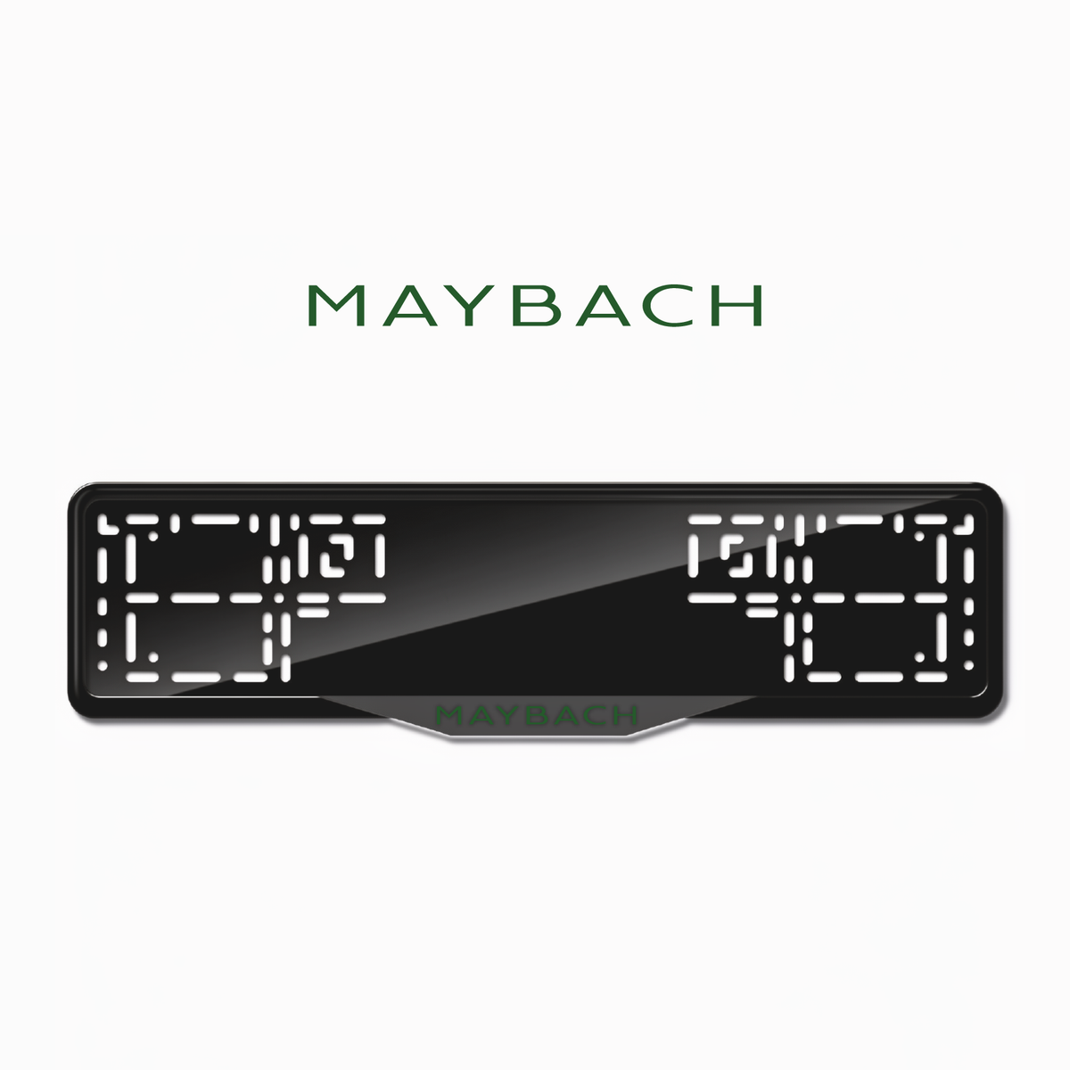 Cadres de plaque d'immatriculation Maybach - Vert - SATIN