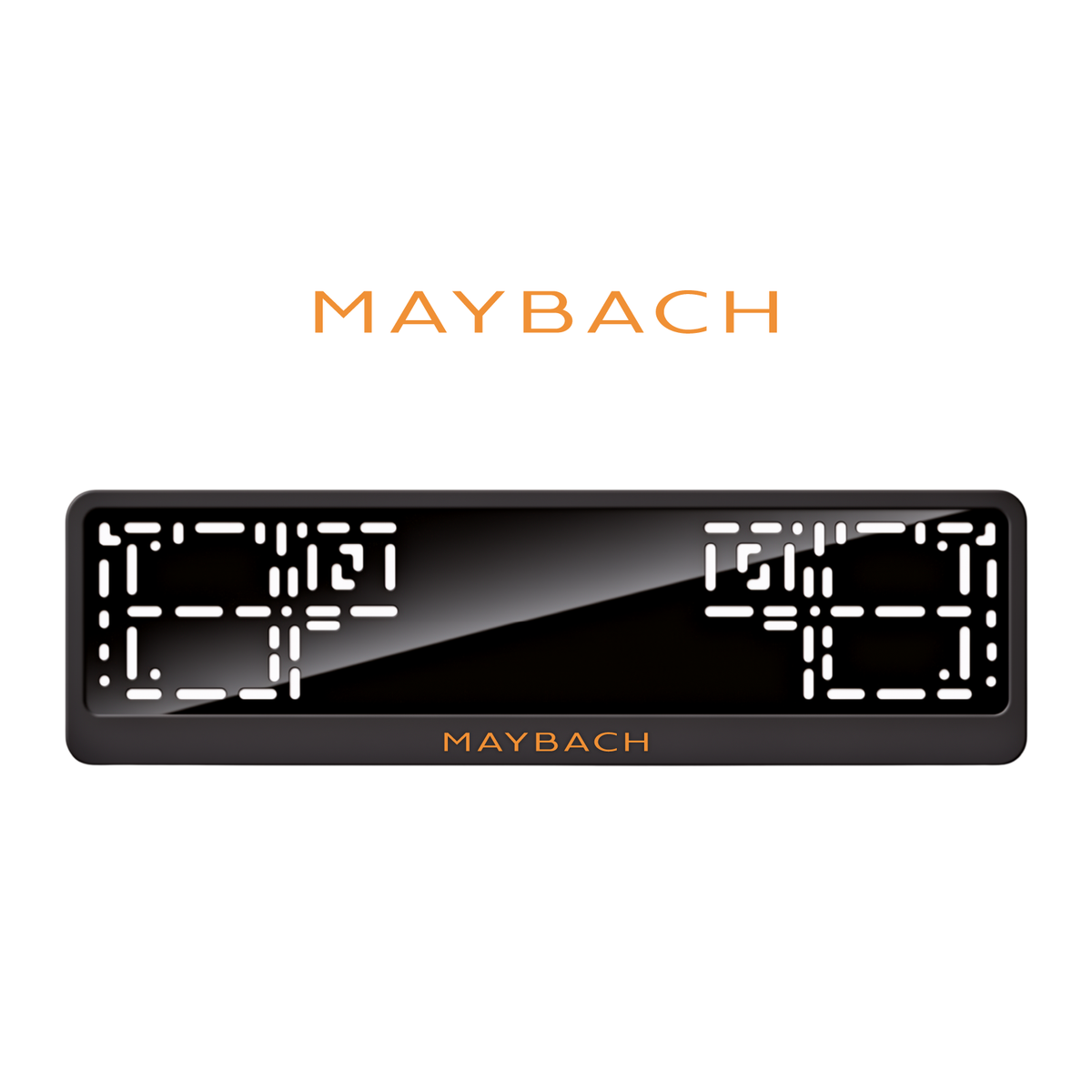 Cadres de plaque d'immatriculation Maybach - Orange Hermès - CLASSIC