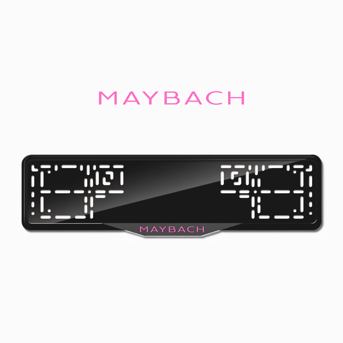 Cadres de plaque d'immatriculation Maybach - Rose - SATIN