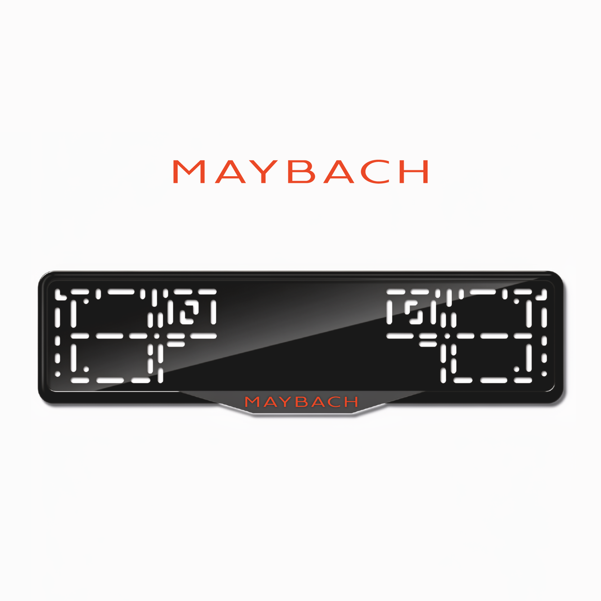 Cadres de plaque d'immatriculation Maybach - Rouge - SATIN