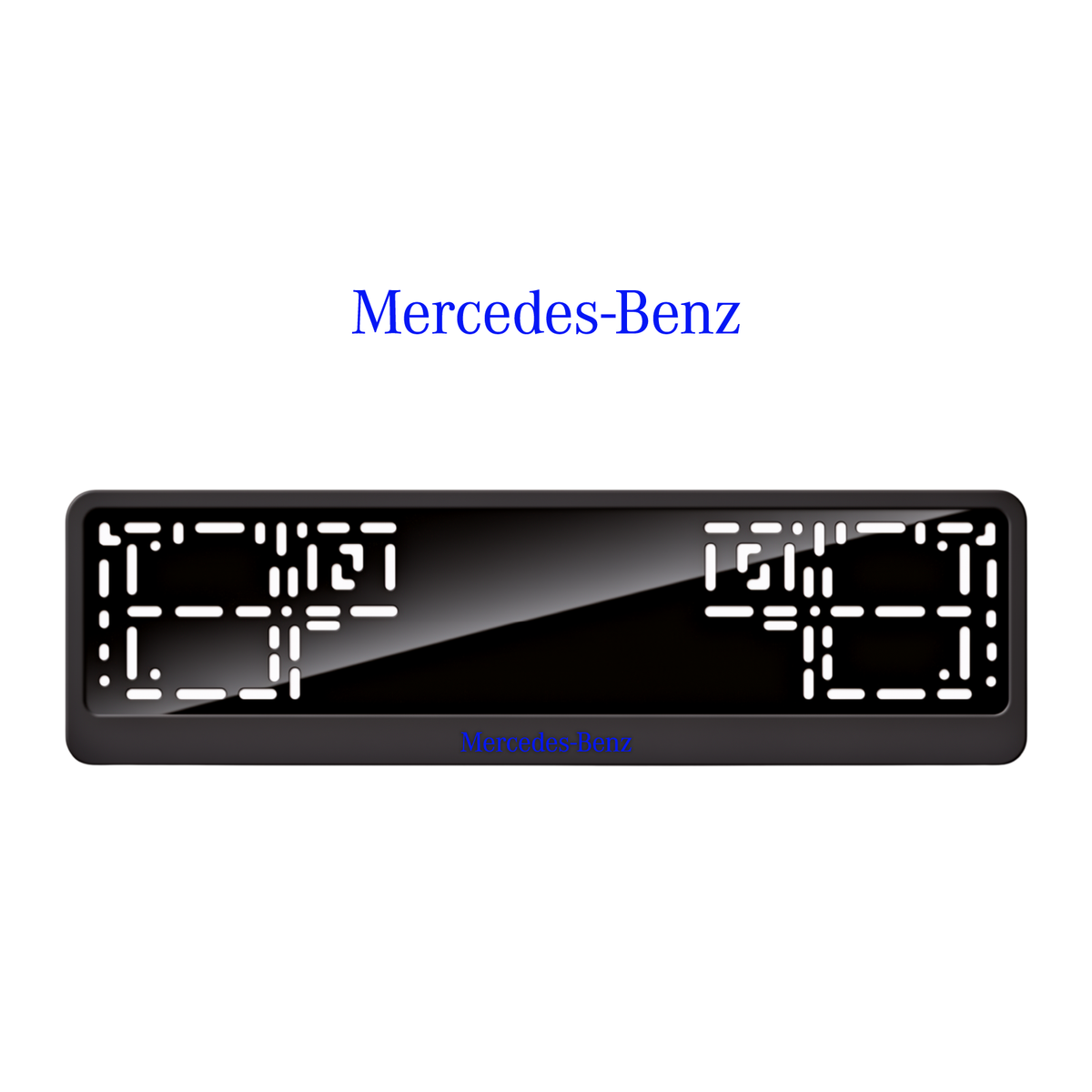 Cadres de plaque d'immatriculation Mercedes-Benz - Bleu - CLASSIC