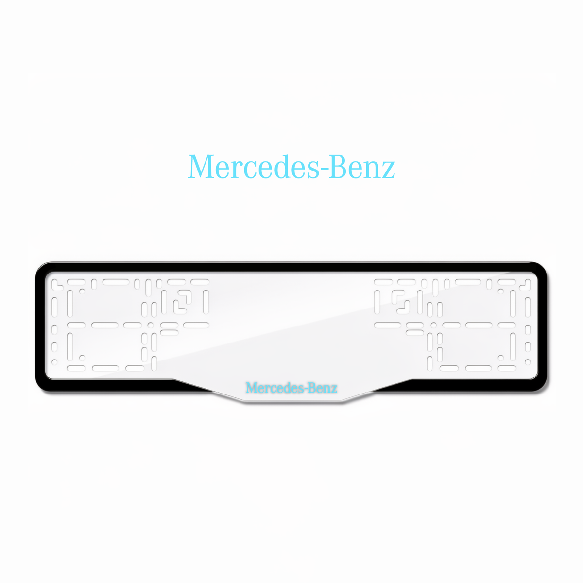 Cadres de plaque d'immatriculation Mercedes-Benz - Bleu Tiffany - GLASS