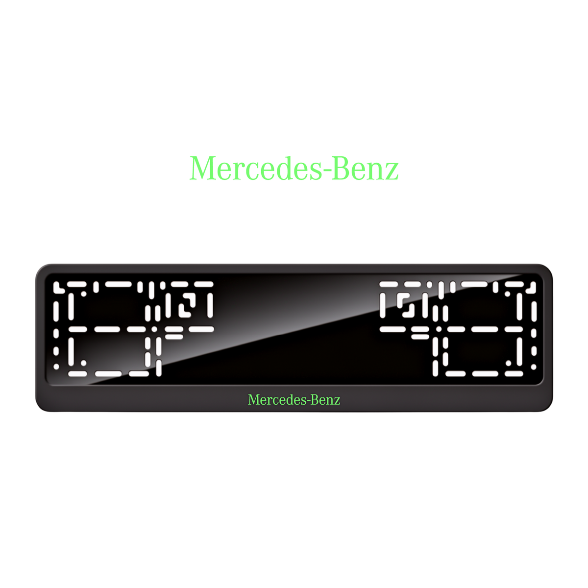 Cadres de plaque d'immatriculation Mercedes-Benz - Vert néon - CLASSIC