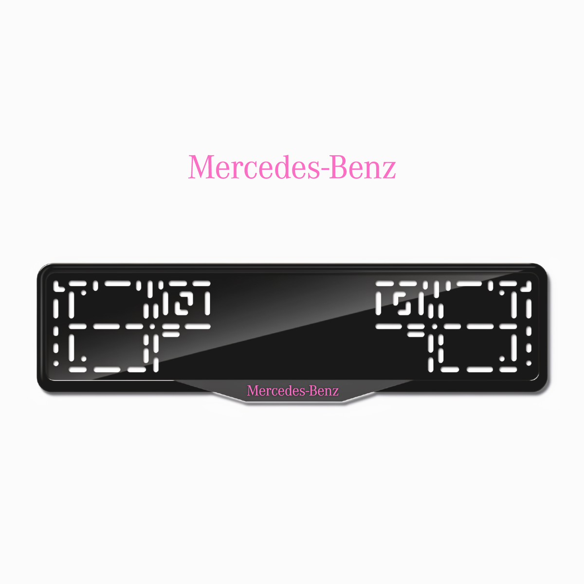 Cadres de plaque d'immatriculation Mercedes-Benz - Rose - SATIN