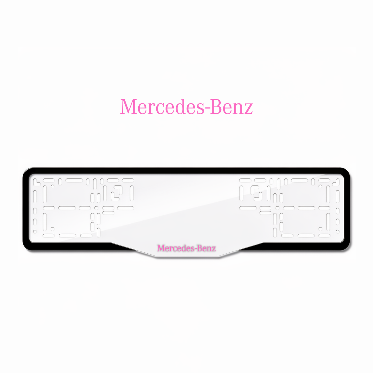 Cadres de plaque d'immatriculation Mercedes-Benz - Rose - GLASS