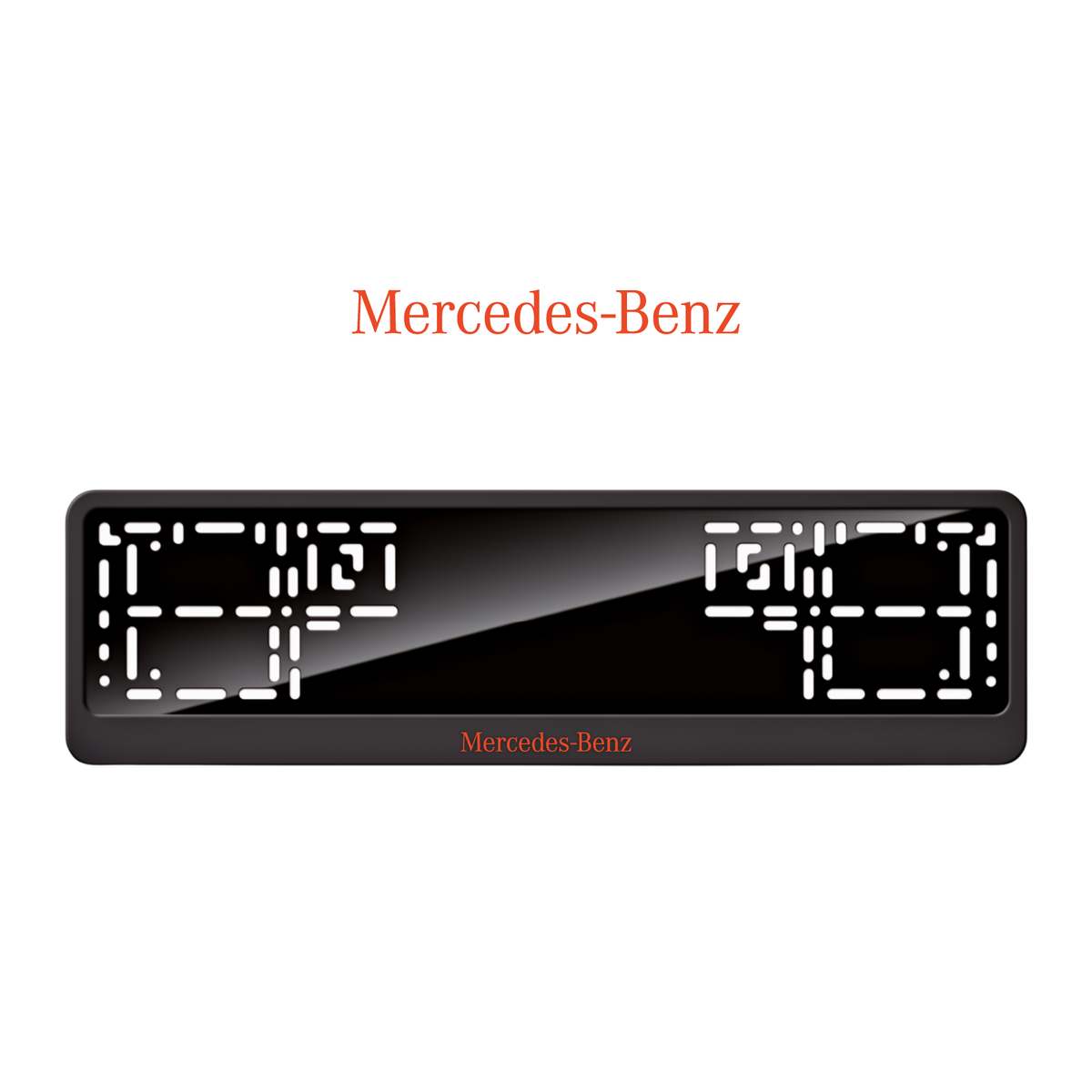 Cadres de plaque d'immatriculation Mercedes-Benz - Rouge - CLASSIC