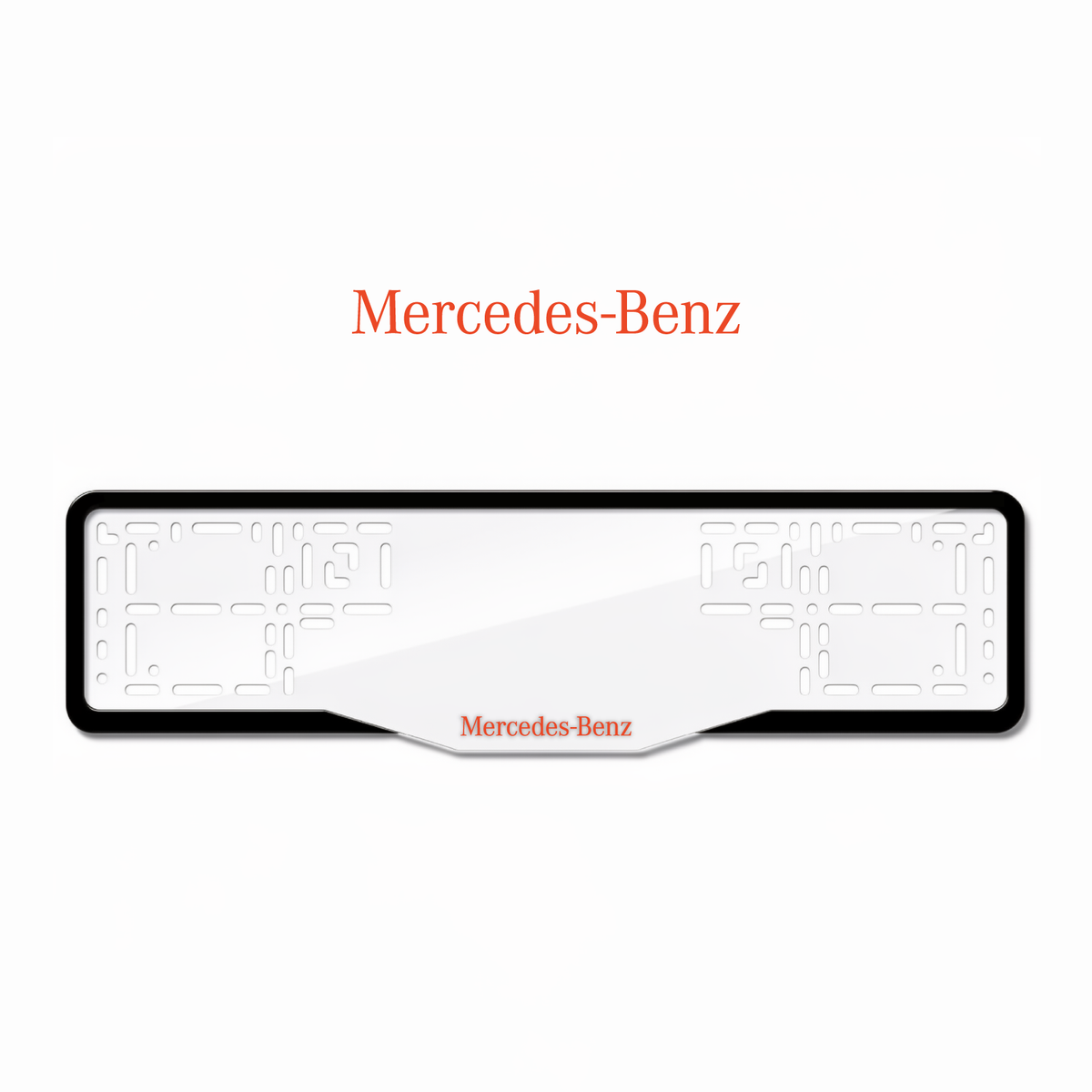 Cadres de plaque d'immatriculation Mercedes-Benz - Rouge - GLASS
