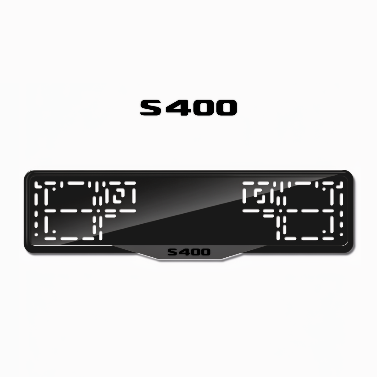 Cadres de plaque d'immatriculation S400 - Noir - SATIN
