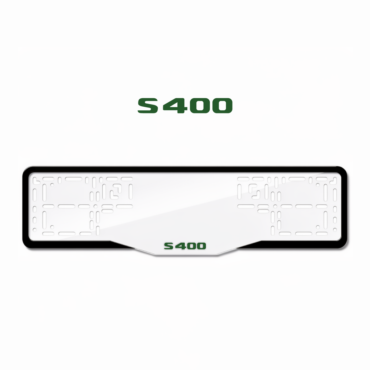 Cadres de plaque d'immatriculation S400 - Vert - GLASS