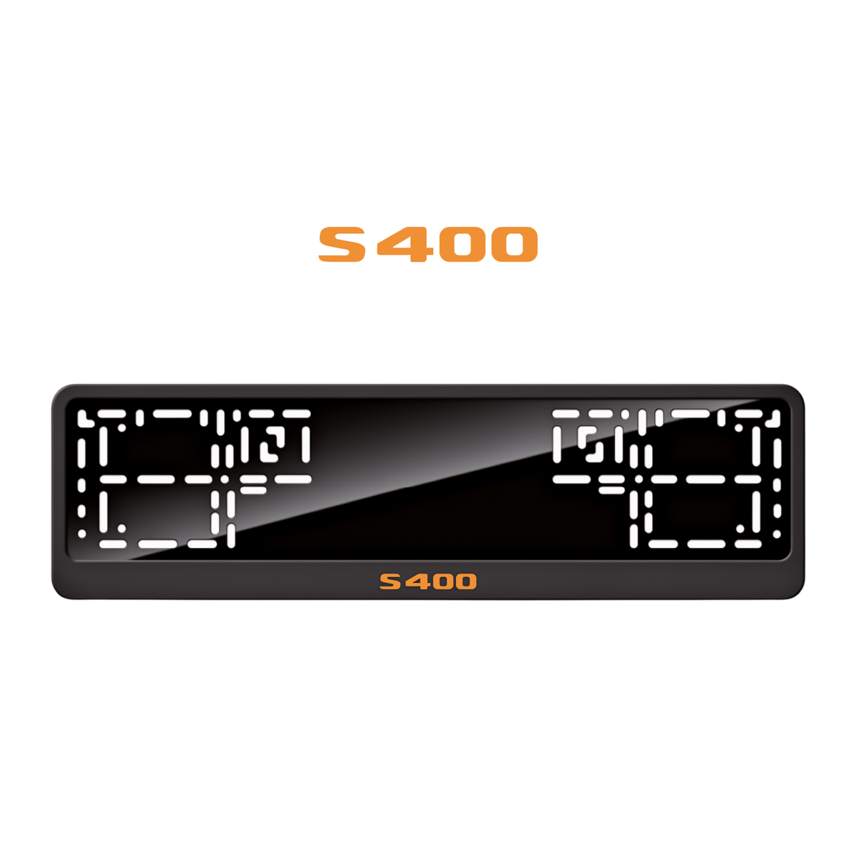 Cadres de plaque d'immatriculation S400 - Orange Hermès - CLASSIC