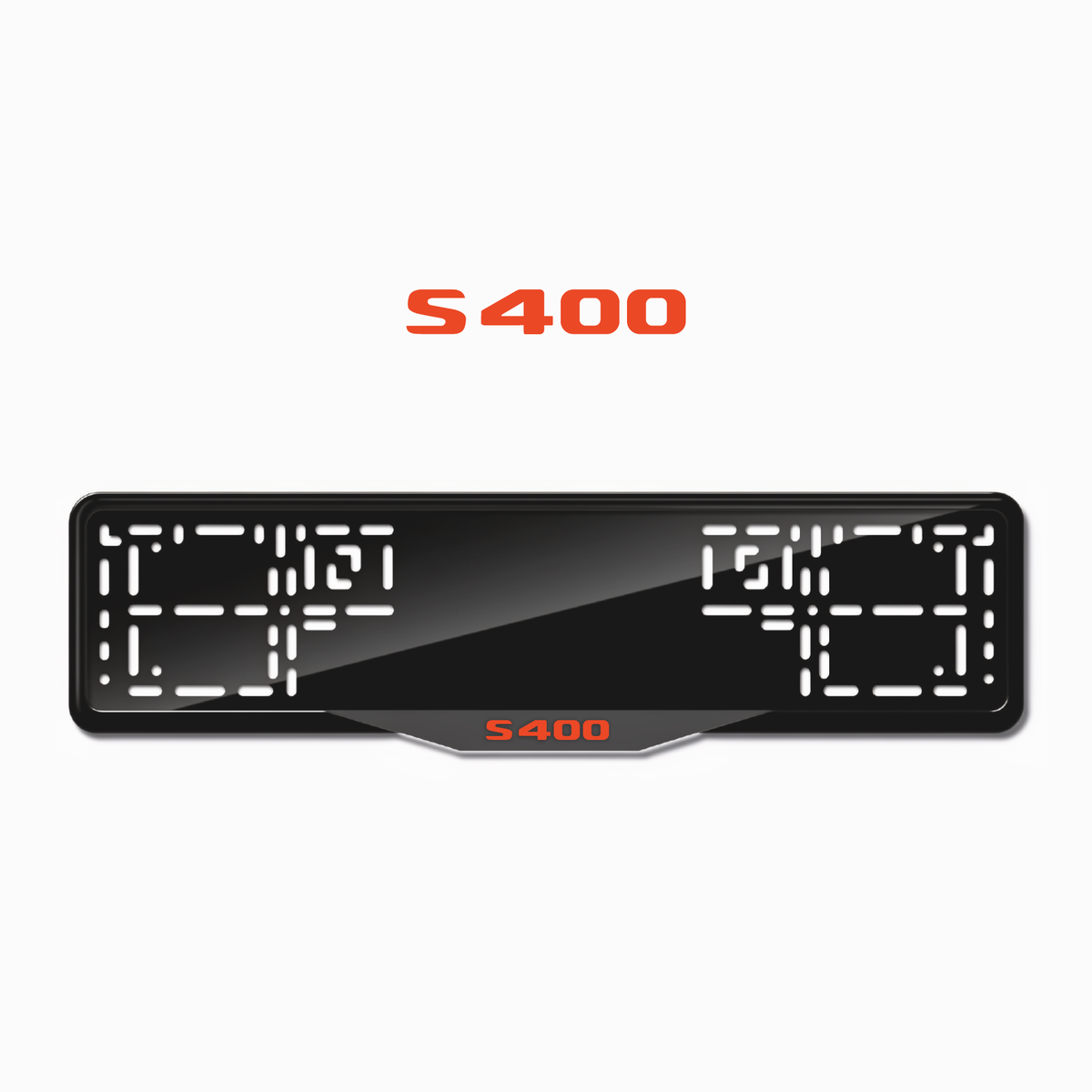 Cadres de plaque d'immatriculation S400 - Rouge - SATIN