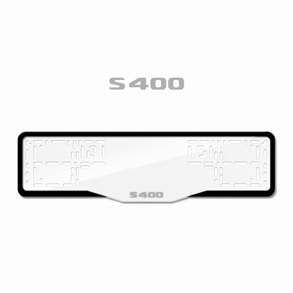 Cadres de plaque d'immatriculation S400 - Gris - GLASS