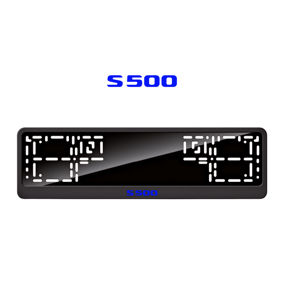 Cadres de plaque d'immatriculation S500 - Bleu - CLASSIC