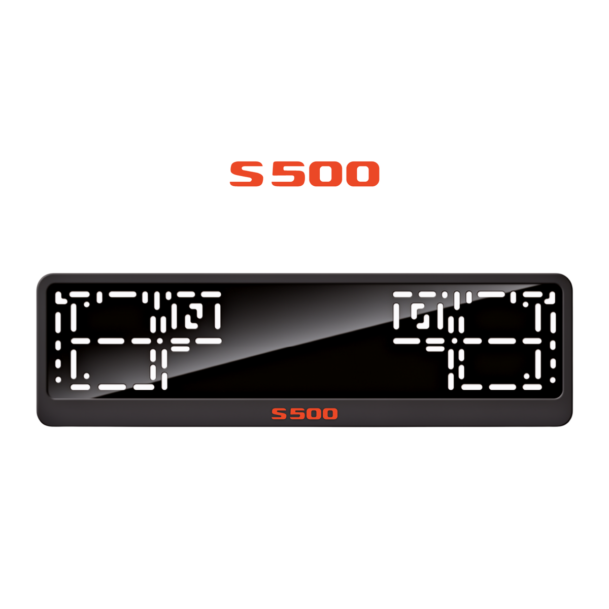 Cadres de plaque d'immatriculation S500 - Rouge - CLASSIC