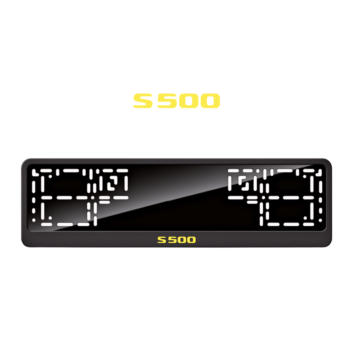 Cadres de plaque d'immatriculation S500 - Jaune - CLASSIC
