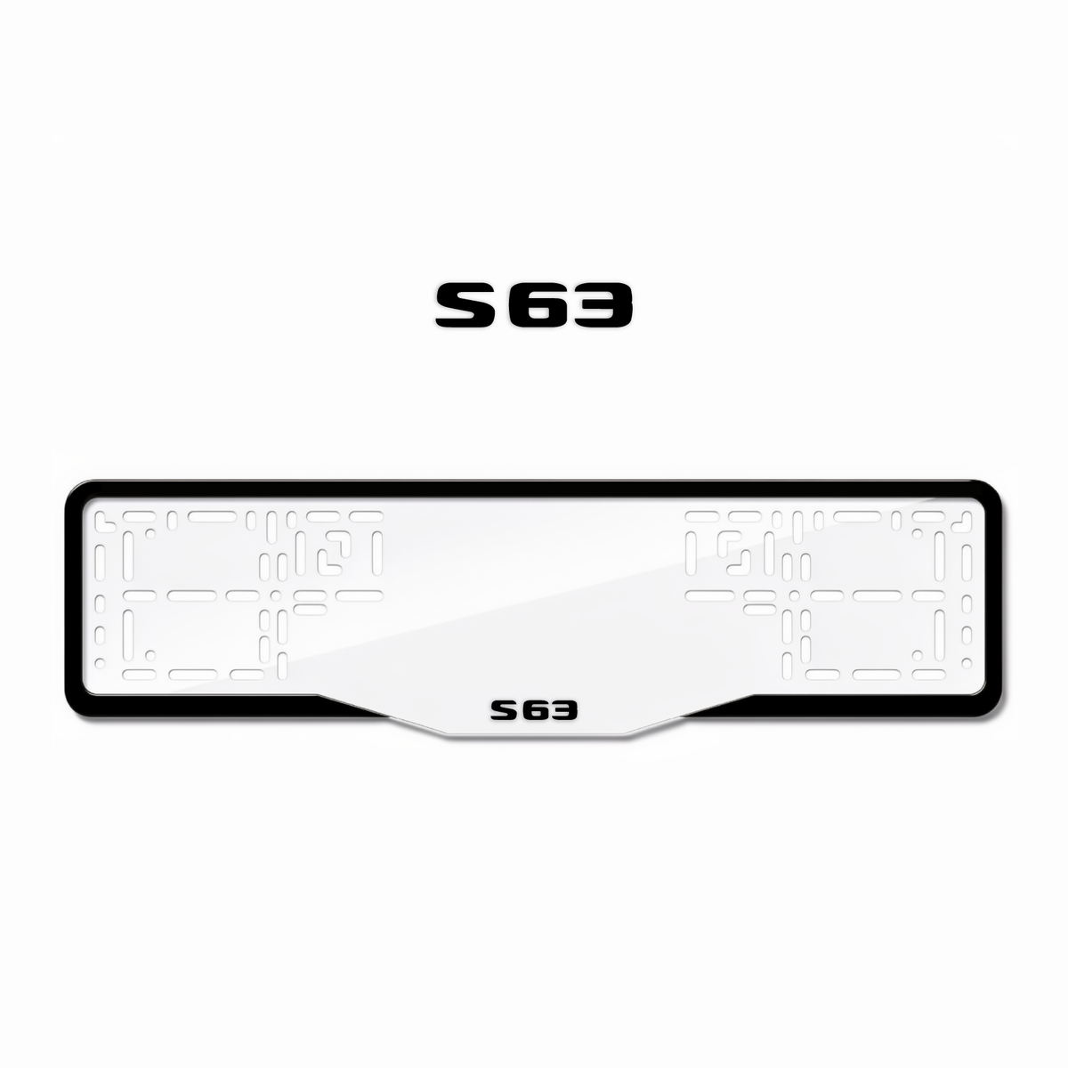 Cadres de plaque d'immatriculation S63 - Noir - GLASS