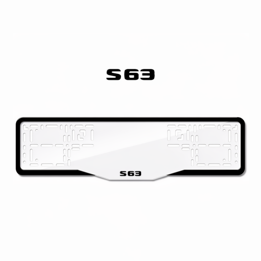 Cadres de plaque d'immatriculation S63 - Noir - GLASS