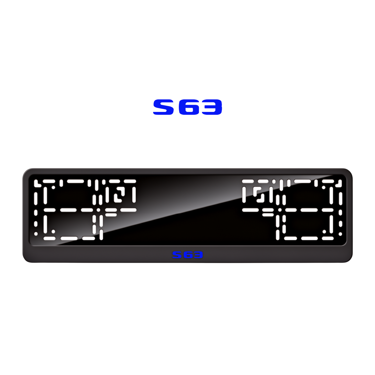 Cadres de plaque d'immatriculation S63 - Bleu - CLASSIC