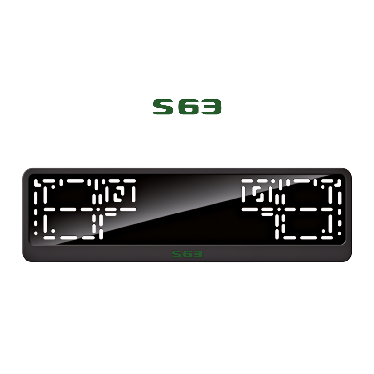 Cadres de plaque d'immatriculation S63 - Vert - CLASSIC