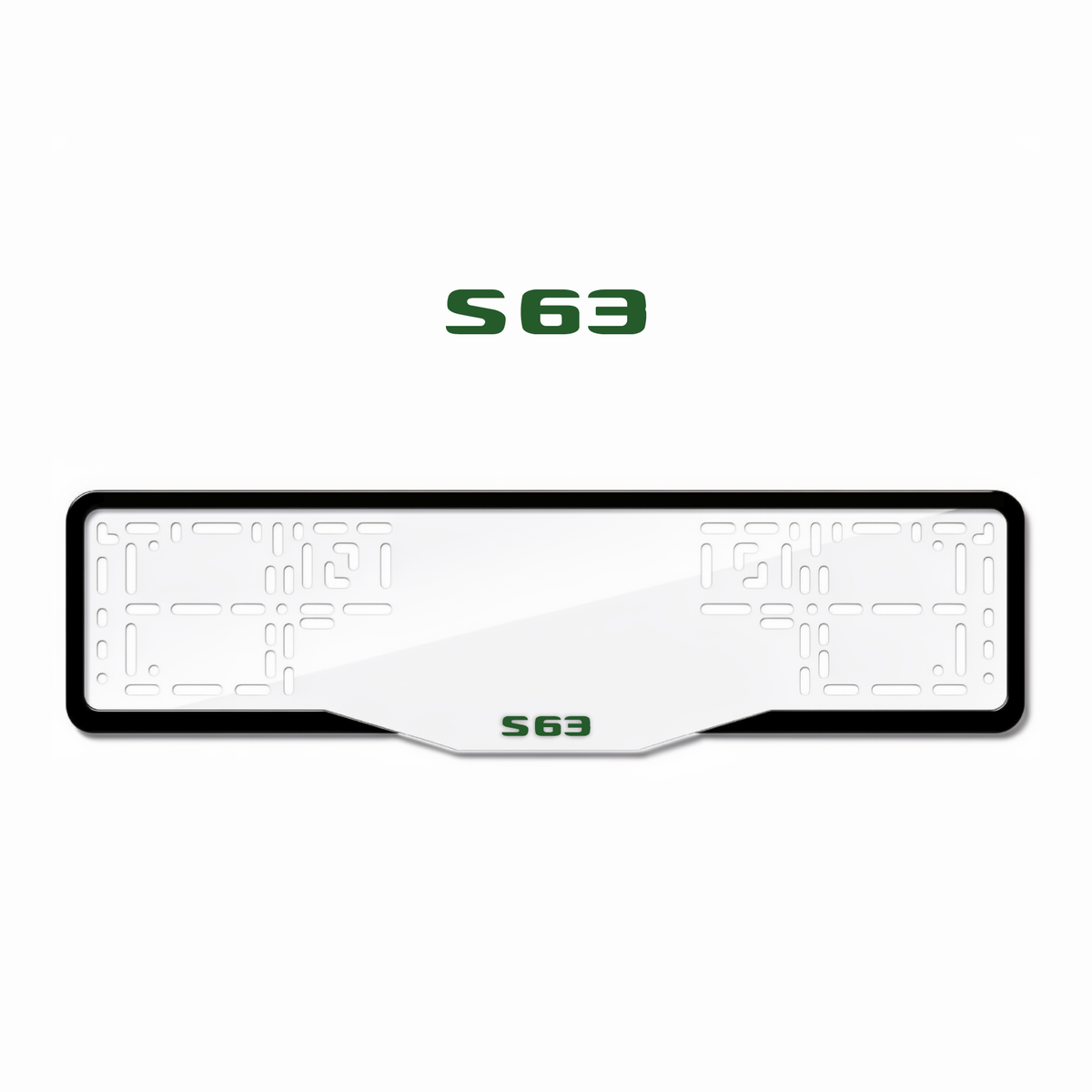 Cadres de plaque d'immatriculation S63 - Vert - GLASS