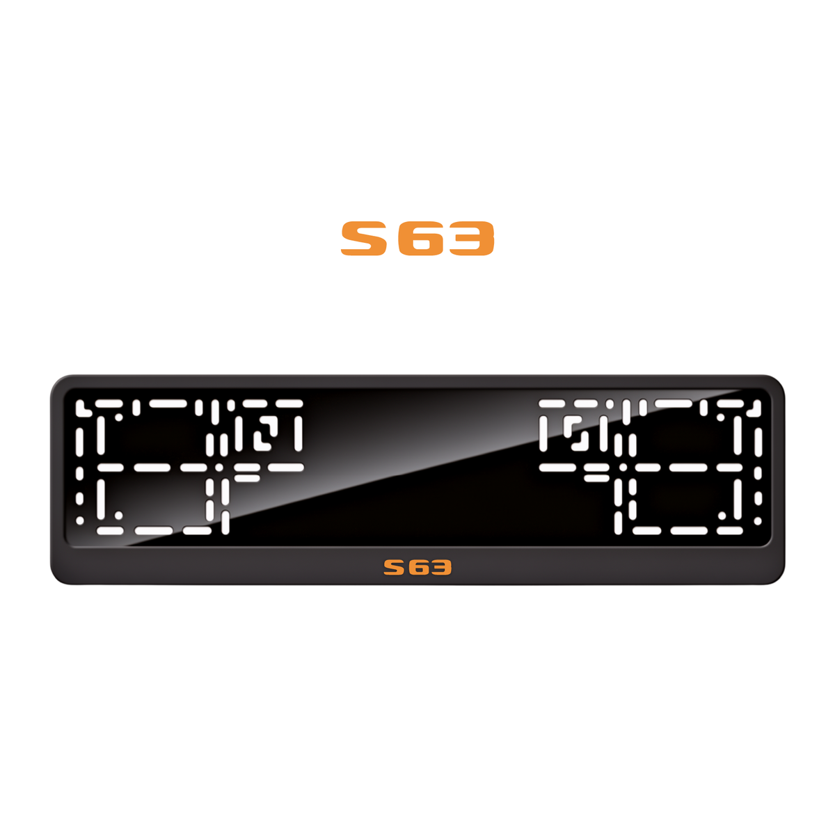 Cadres de plaque d'immatriculation S63 - Orange Hermès - CLASSIC