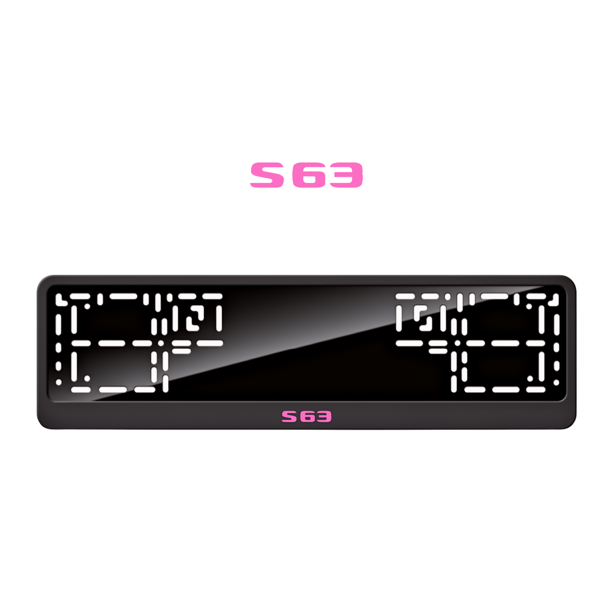 Cadres de plaque d'immatriculation S63 - Rose - CLASSIC