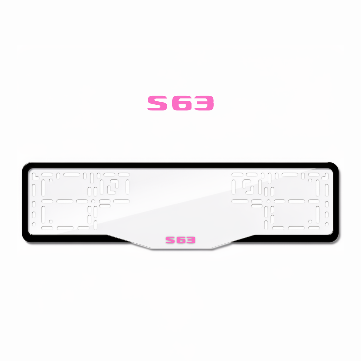 Cadres de plaque d'immatriculation S63 - Rose - GLASS