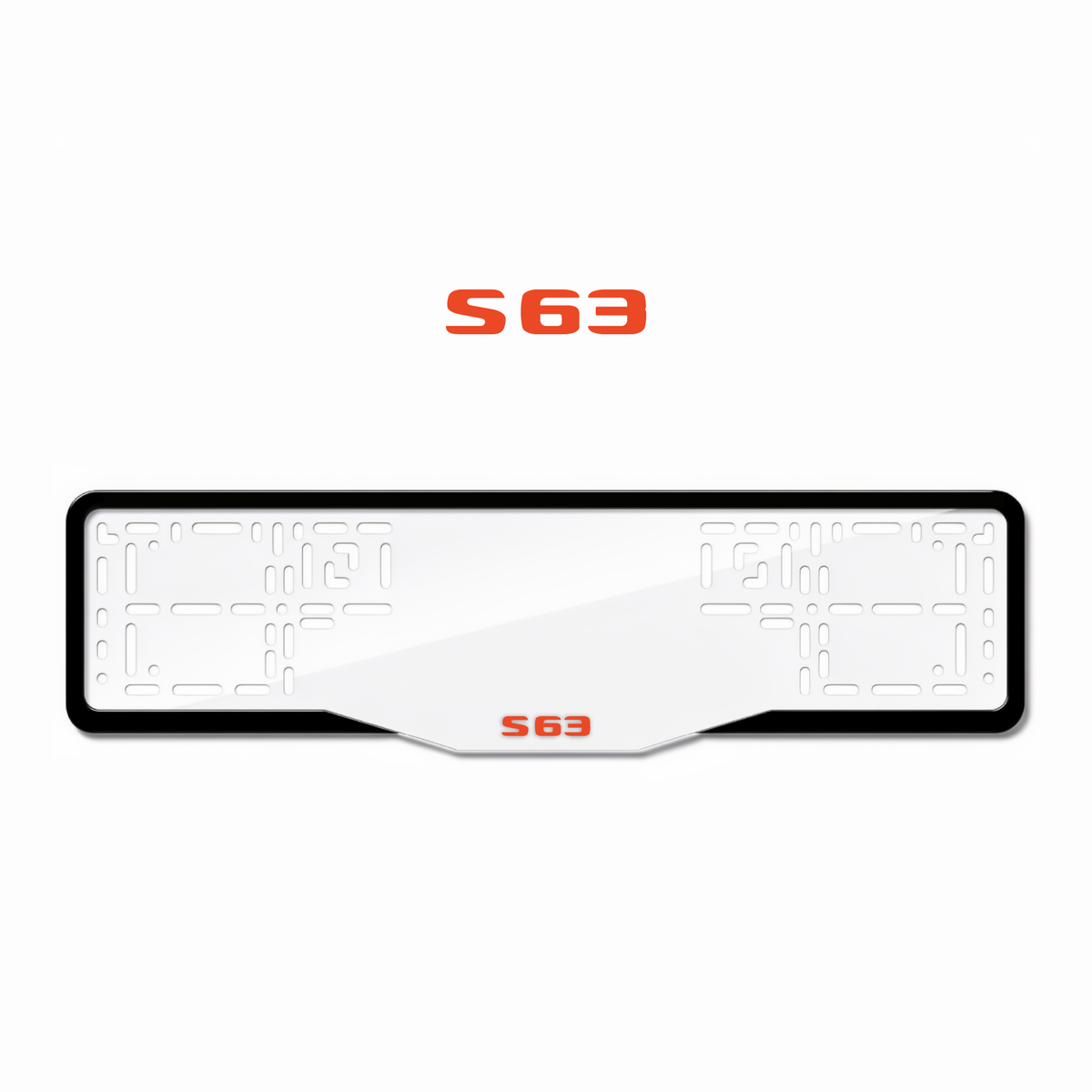 Cadres de plaque d'immatriculation S63 - Rouge - GLASS