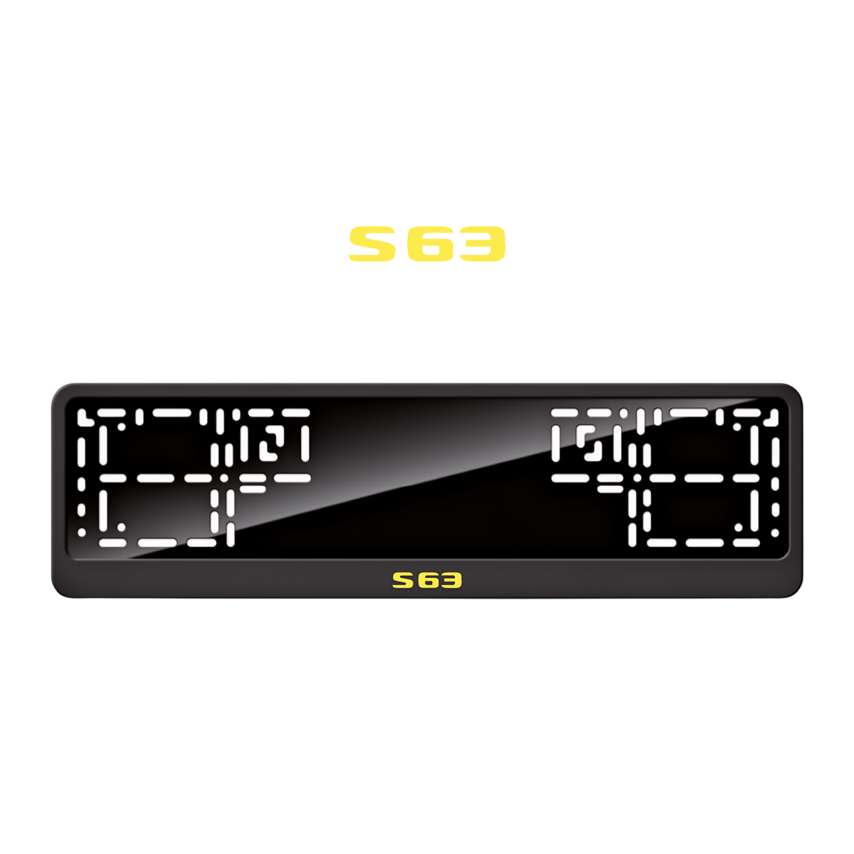 Cadres de plaque d'immatriculation S63 - Jaune - CLASSIC