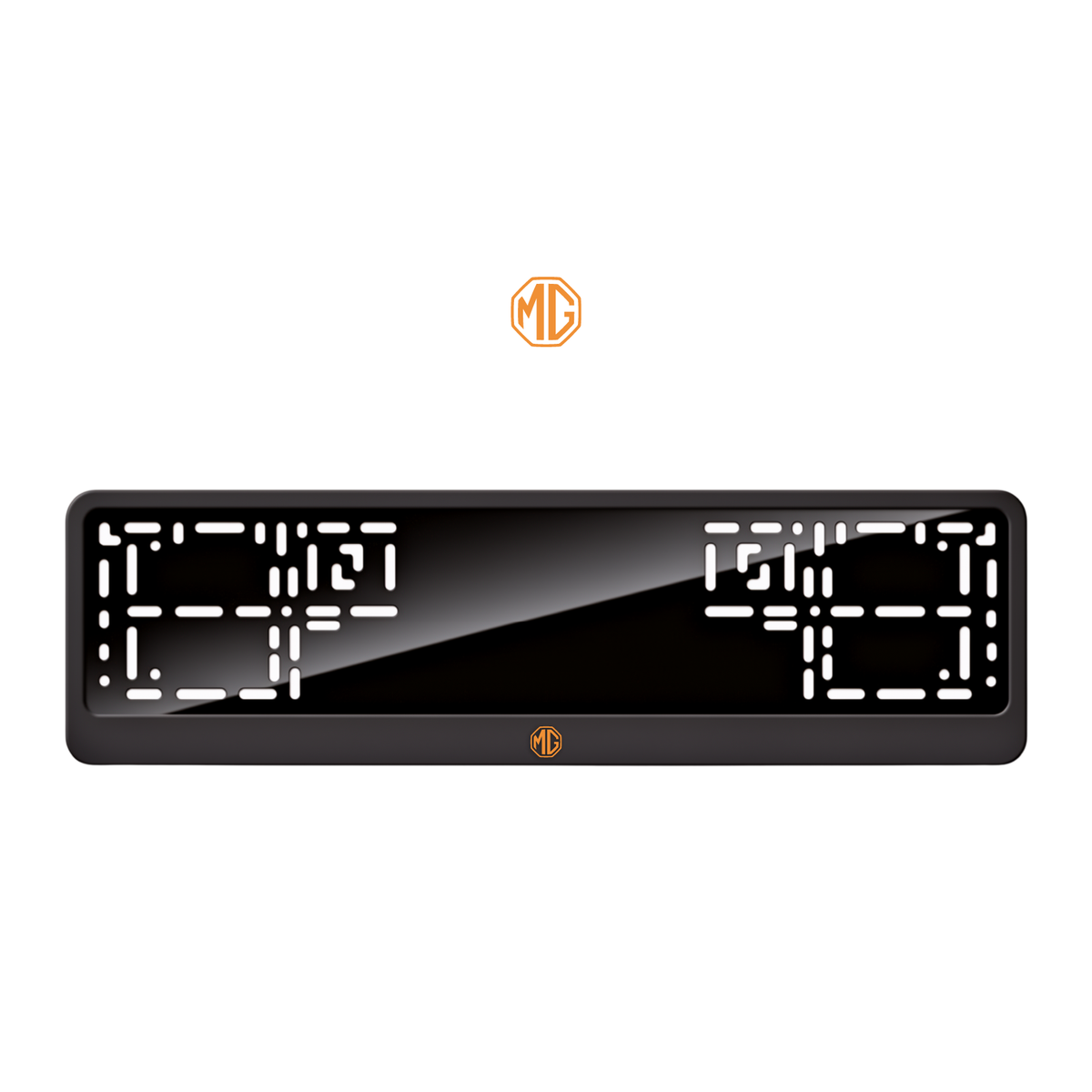 Cadres de plaque d'immatriculation MG Logo - Orange Hermès - CLASSIC