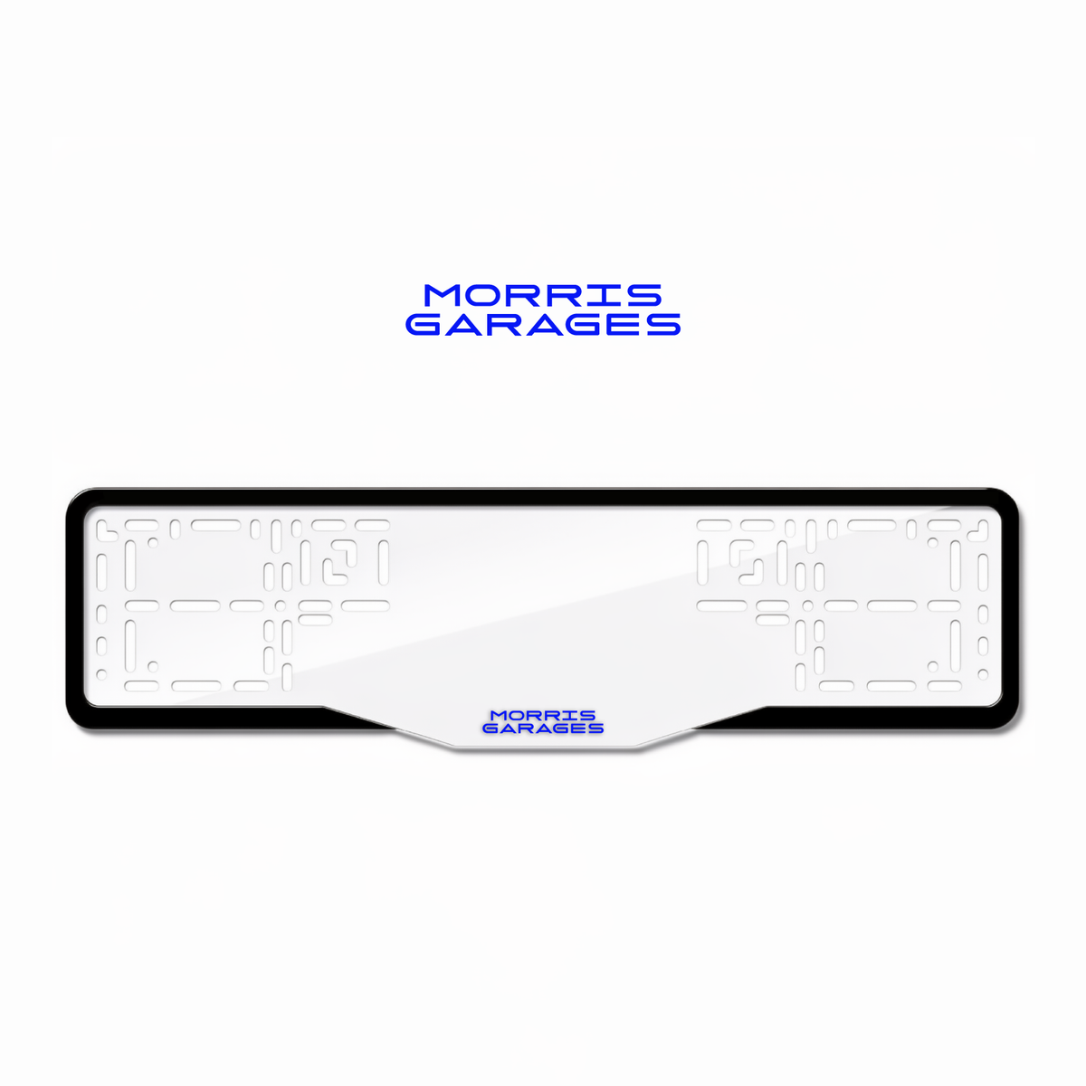 Cadres de plaque d'immatriculation MG - Bleu - GLASS