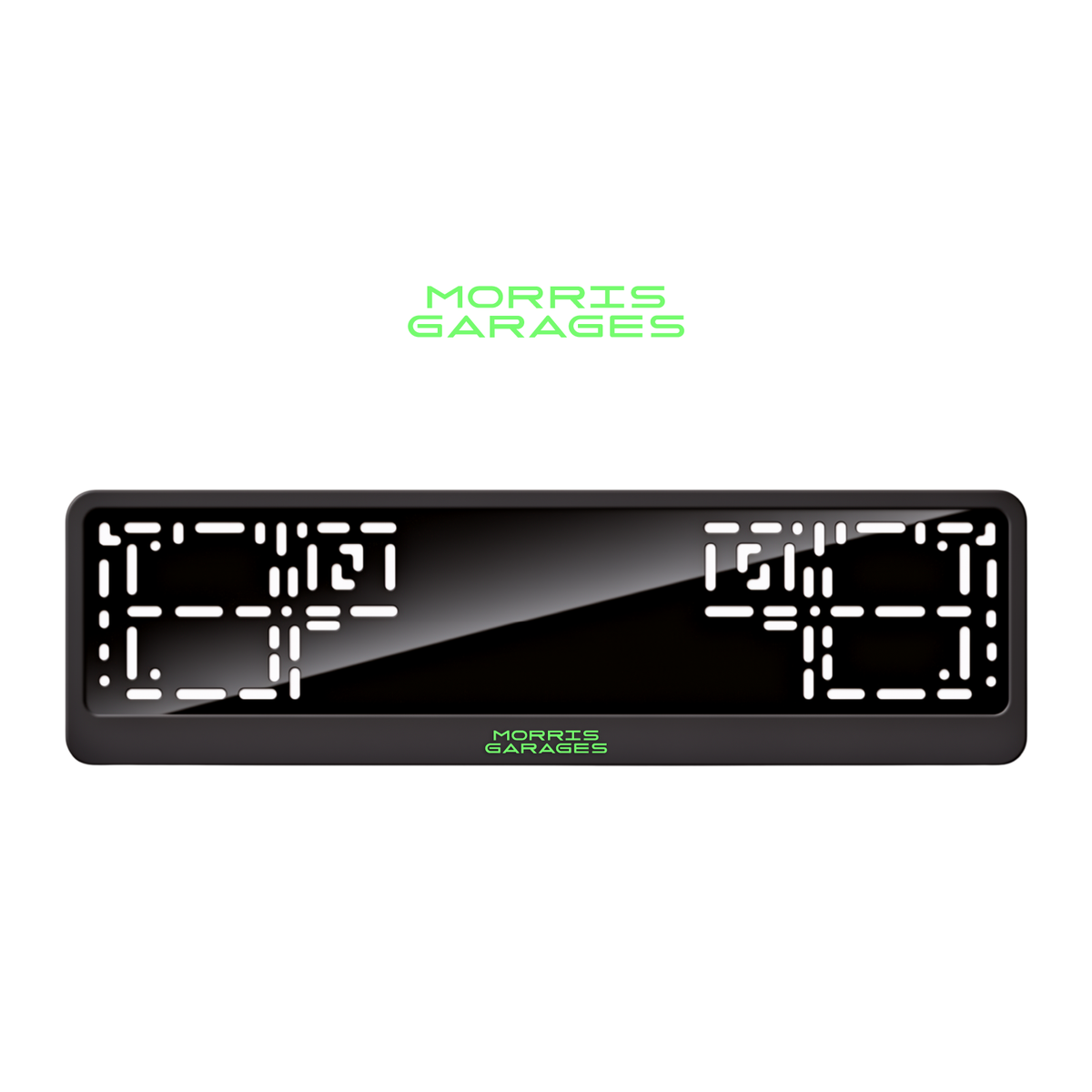 Cadres de plaque d'immatriculation MG - Vert néon - CLASSIC