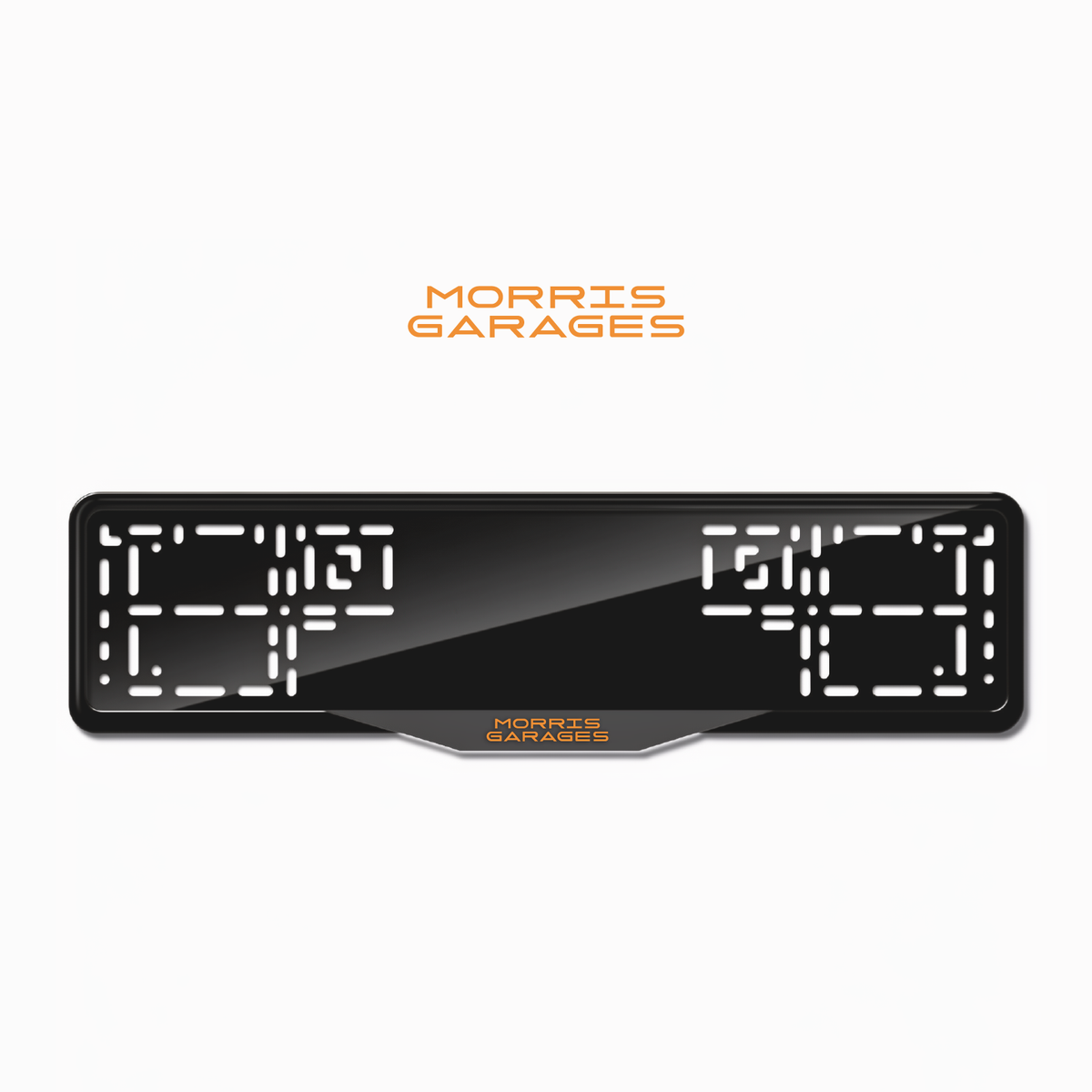 Cadres de plaque d'immatriculation MG - Orange Hermès - SATIN