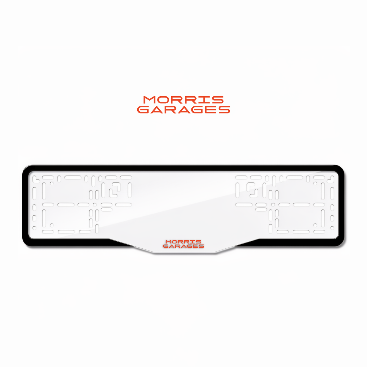 Cadres de plaque d'immatriculation MG - Rouge - GLASS
