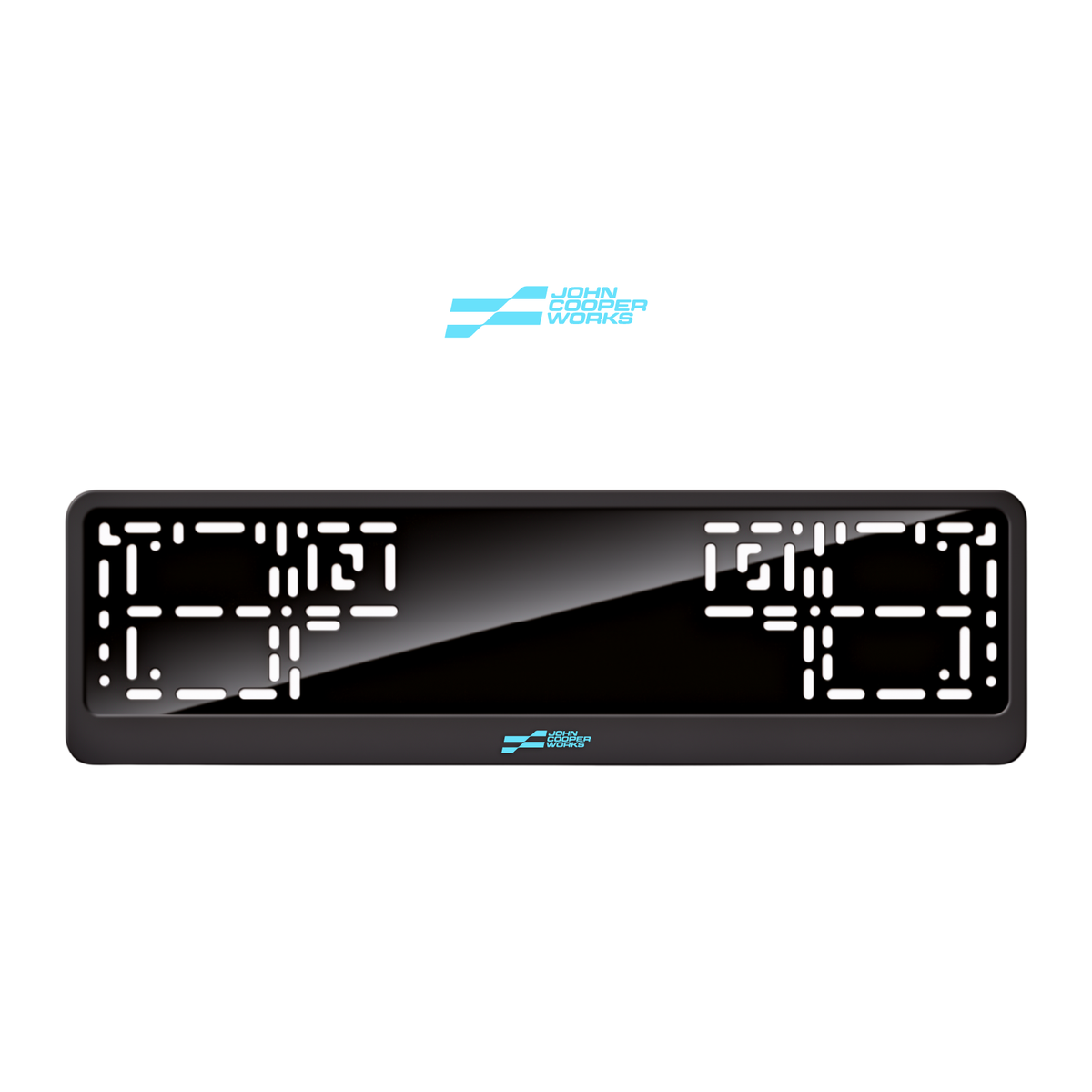 Cadres de plaque d'immatriculation John Cooper Works - Bleu Tiffany - CLASSIC