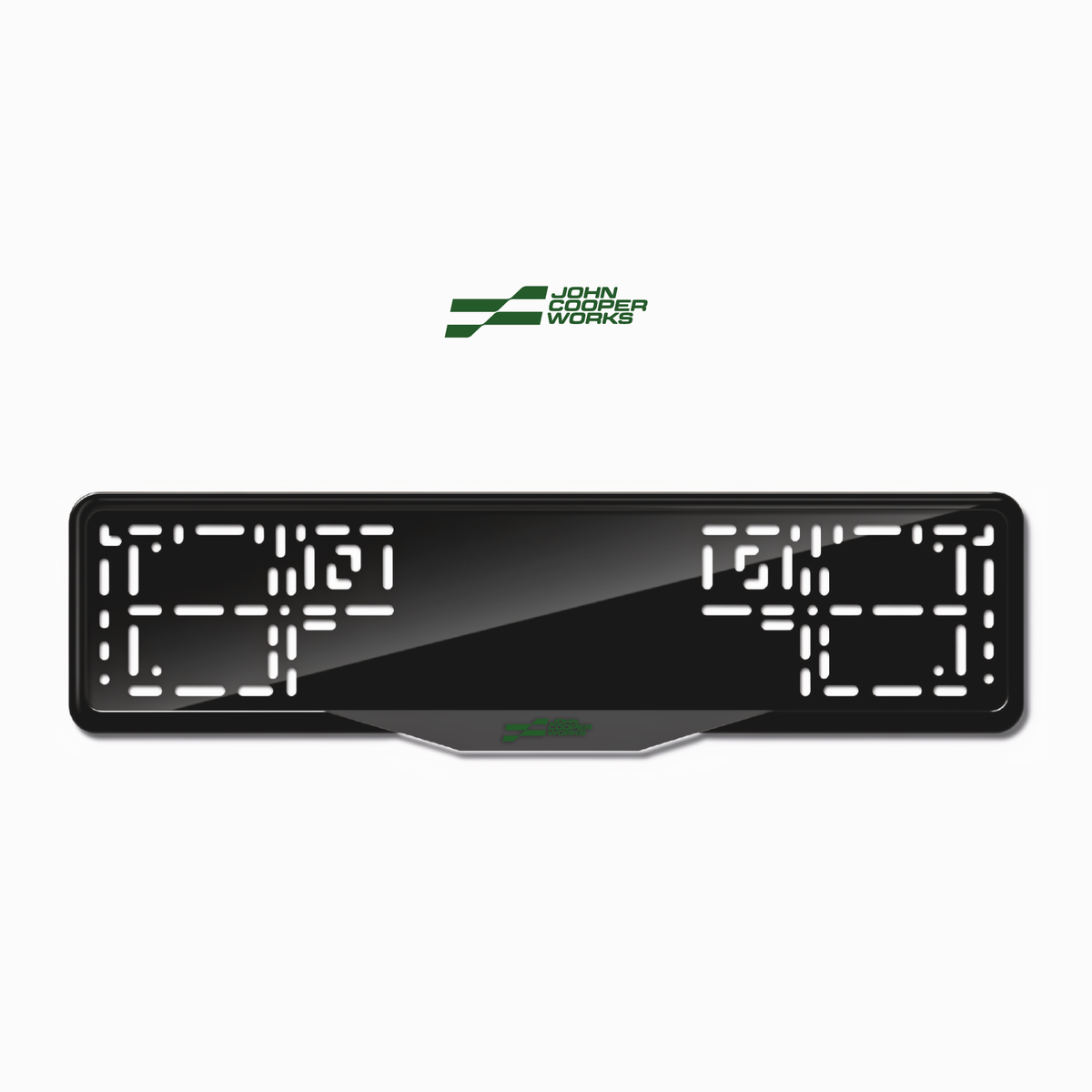 Cadres de plaque d'immatriculation John Cooper Works - Vert - SATIN