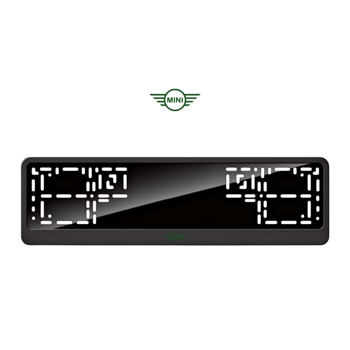Cadres de plaque d'immatriculation Mini Logo - Vert - CLASSIC