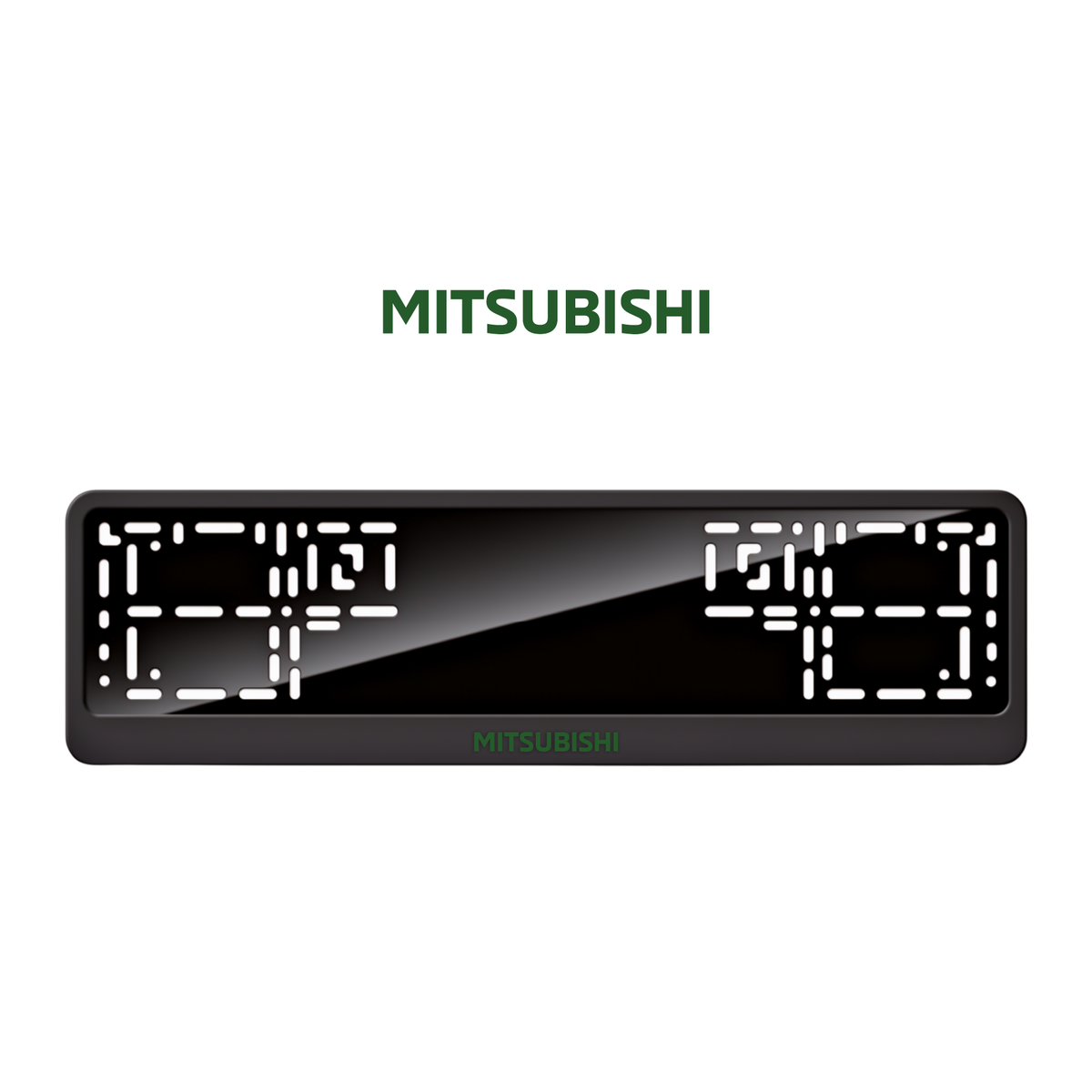 Cadres de plaque d'immatriculation Mitsubishi - Vert - CLASSIC