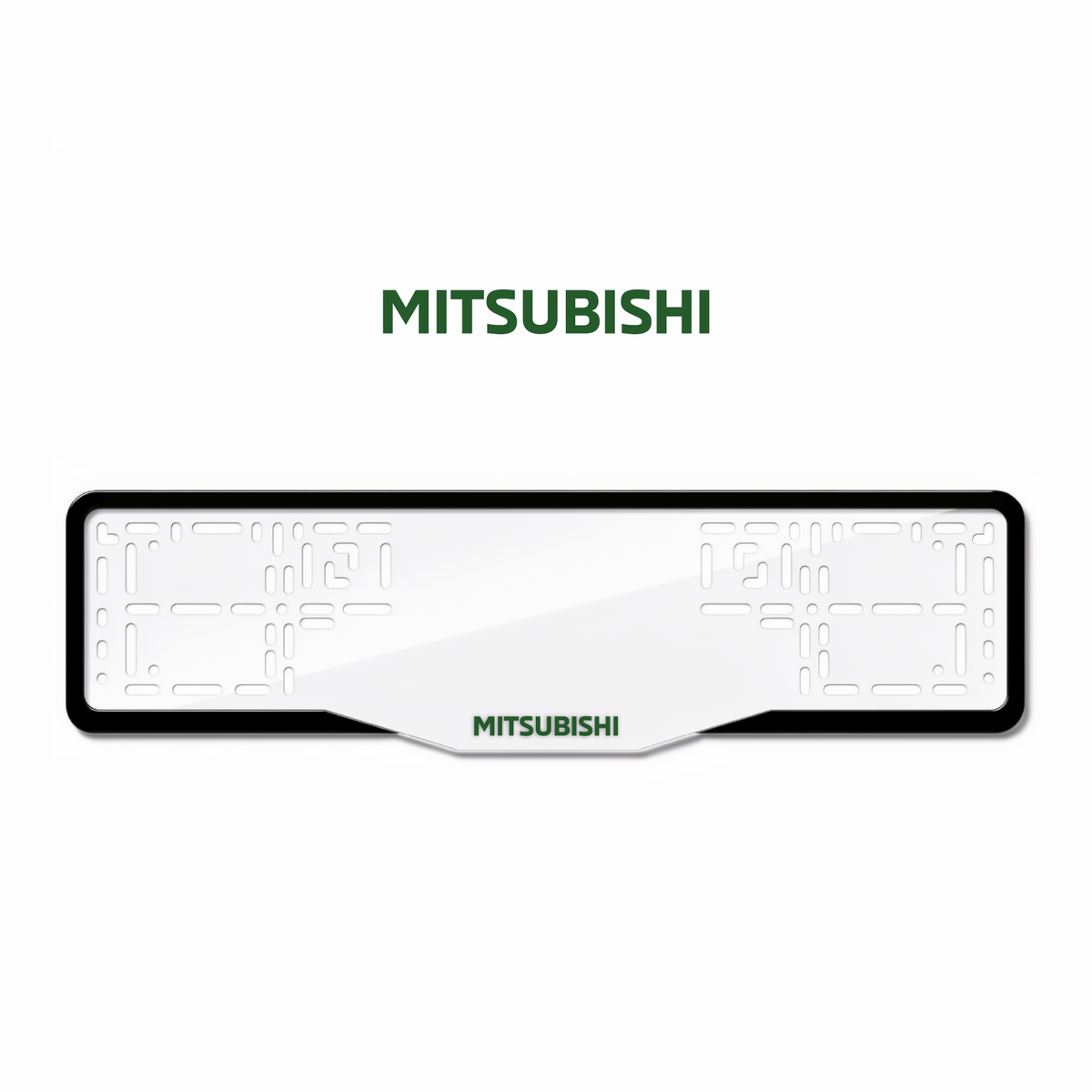 Cadres de plaque d'immatriculation Mitsubishi - Vert - GLASS