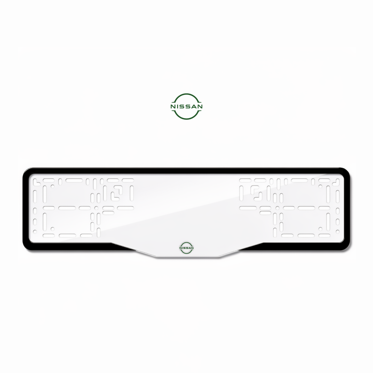 Cadres de plaque d'immatriculation Nissan Logo - Vert - GLASS