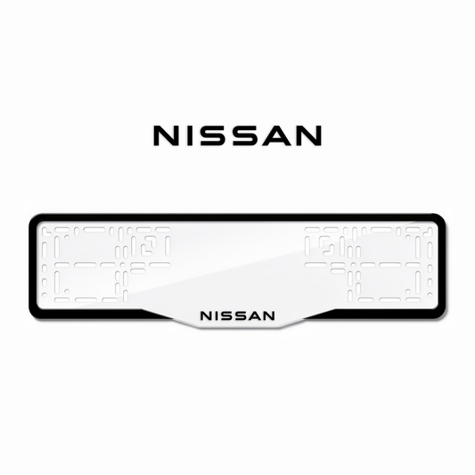 Cadres de plaque d'immatriculation Nissan - Noir - GLASS