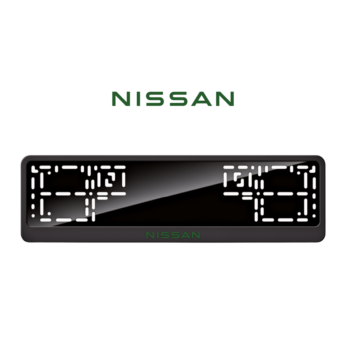 Cadres de plaque d'immatriculation Nissan - Vert - CLASSIC