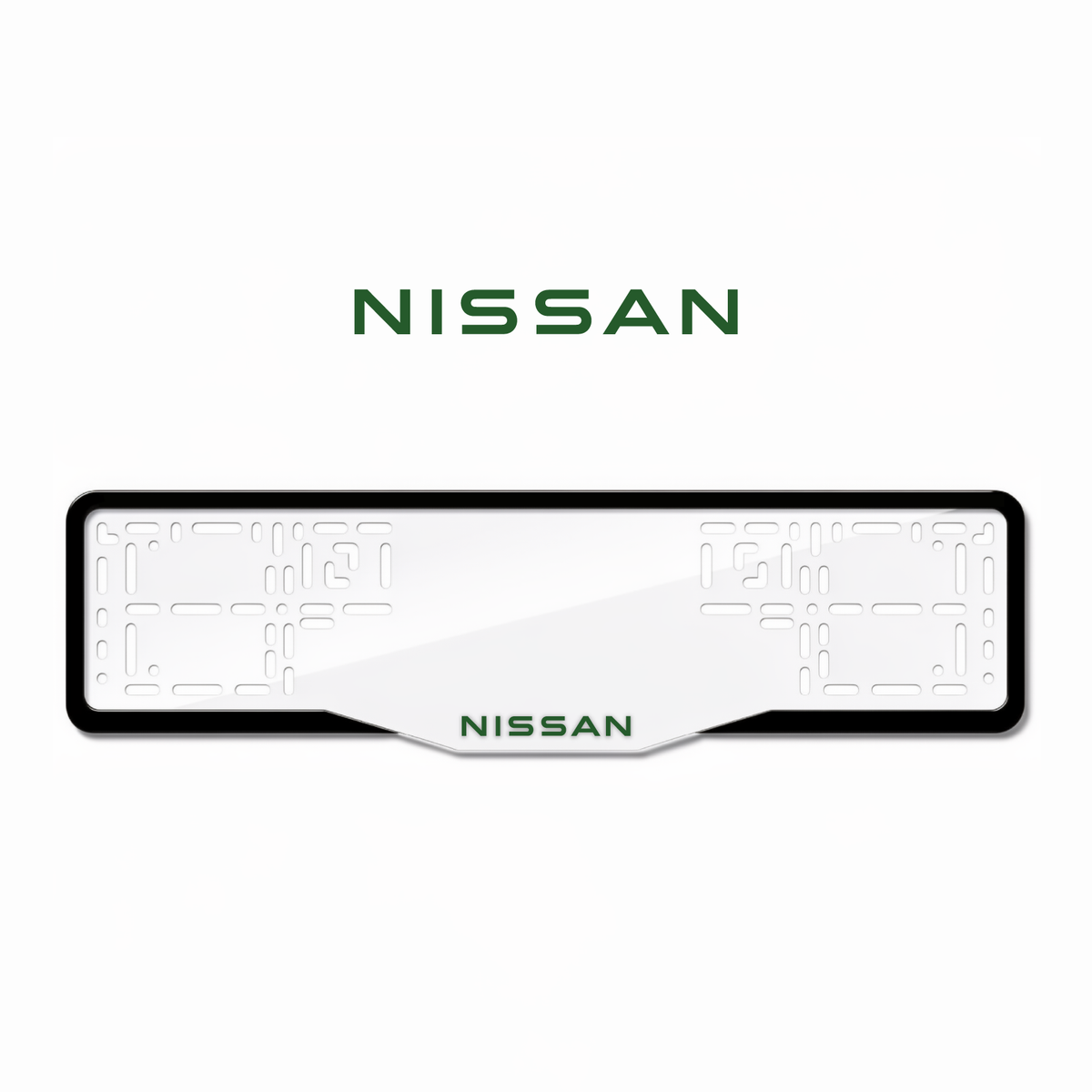 Cadres de plaque d'immatriculation Nissan - Vert - GLASS