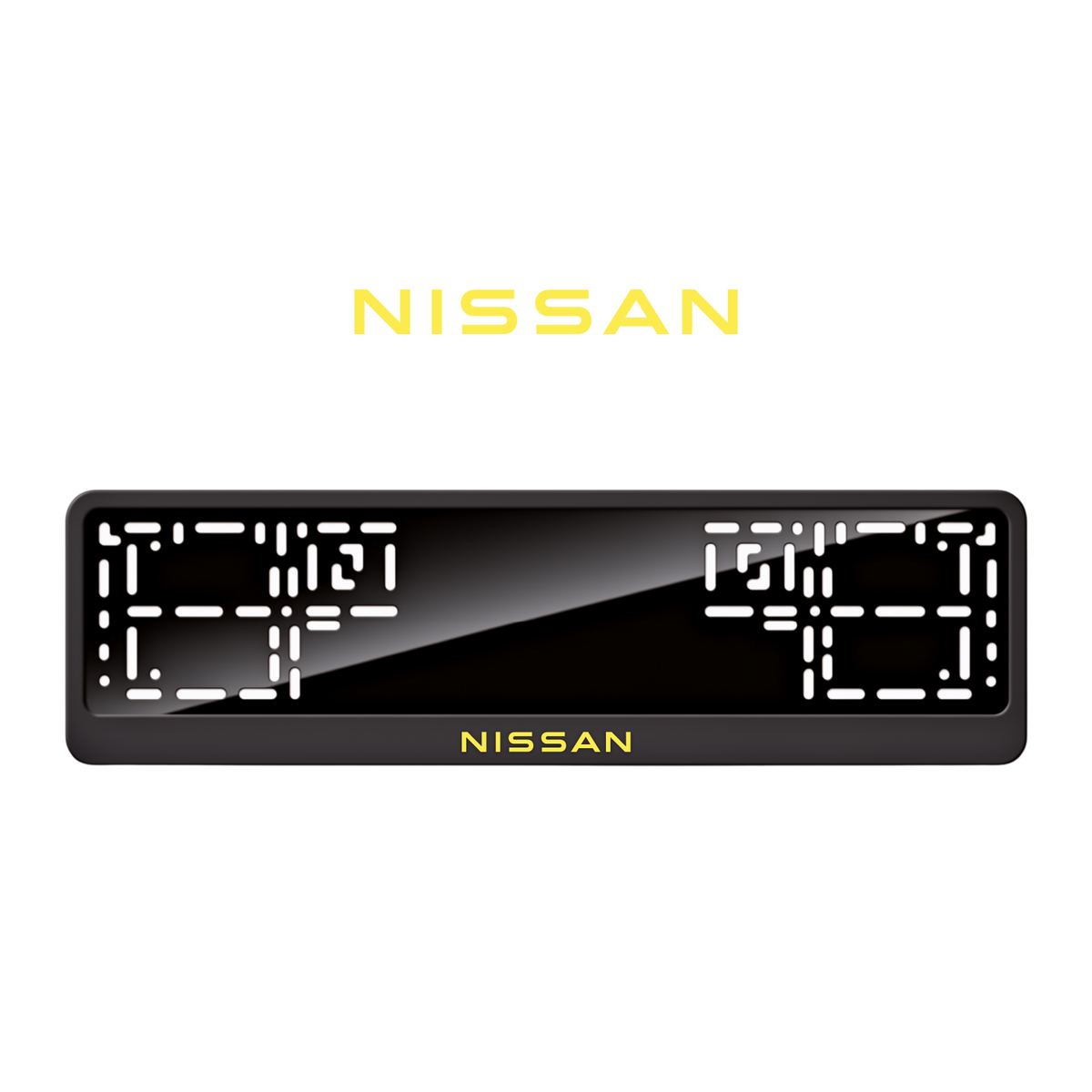 Cadres de plaque d'immatriculation Nissan - Jaune - CLASSIC