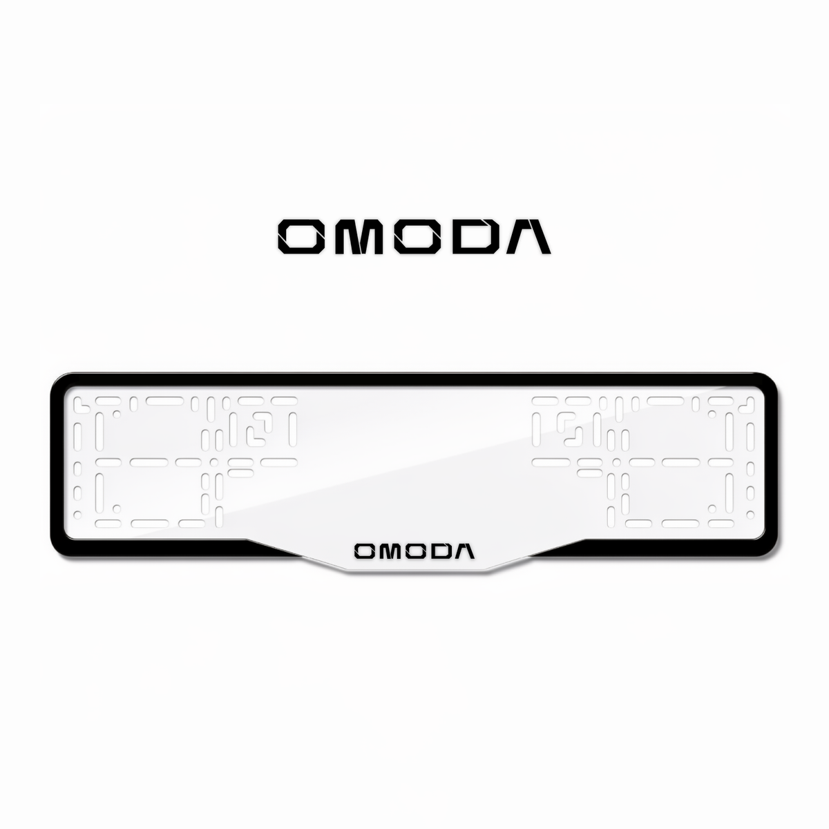 Cadres de plaque d'immatriculation Omoda - Noir - GLASS