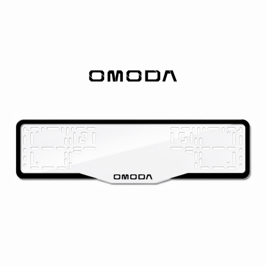 Cadres de plaque d'immatriculation Omoda - Noir - GLASS